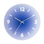 Glass Wall Clock with Modern Design – 30 cm Diameter