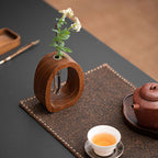 Wall vase wood with glass tube – plant cultivation and decoration
