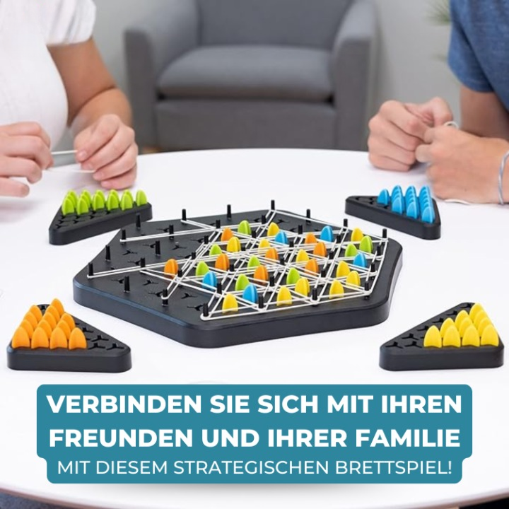 Strategiespiel Dreieck-Schach mit Ketten-Mechanik