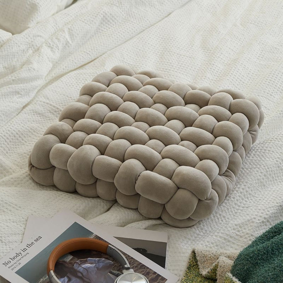 Woven Knot Cushion – Soft Seat Cushion for Living Room & Bedroom