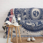 Überwurf Bohemian mit Quasten – Wendbares Design aus Baumwolle