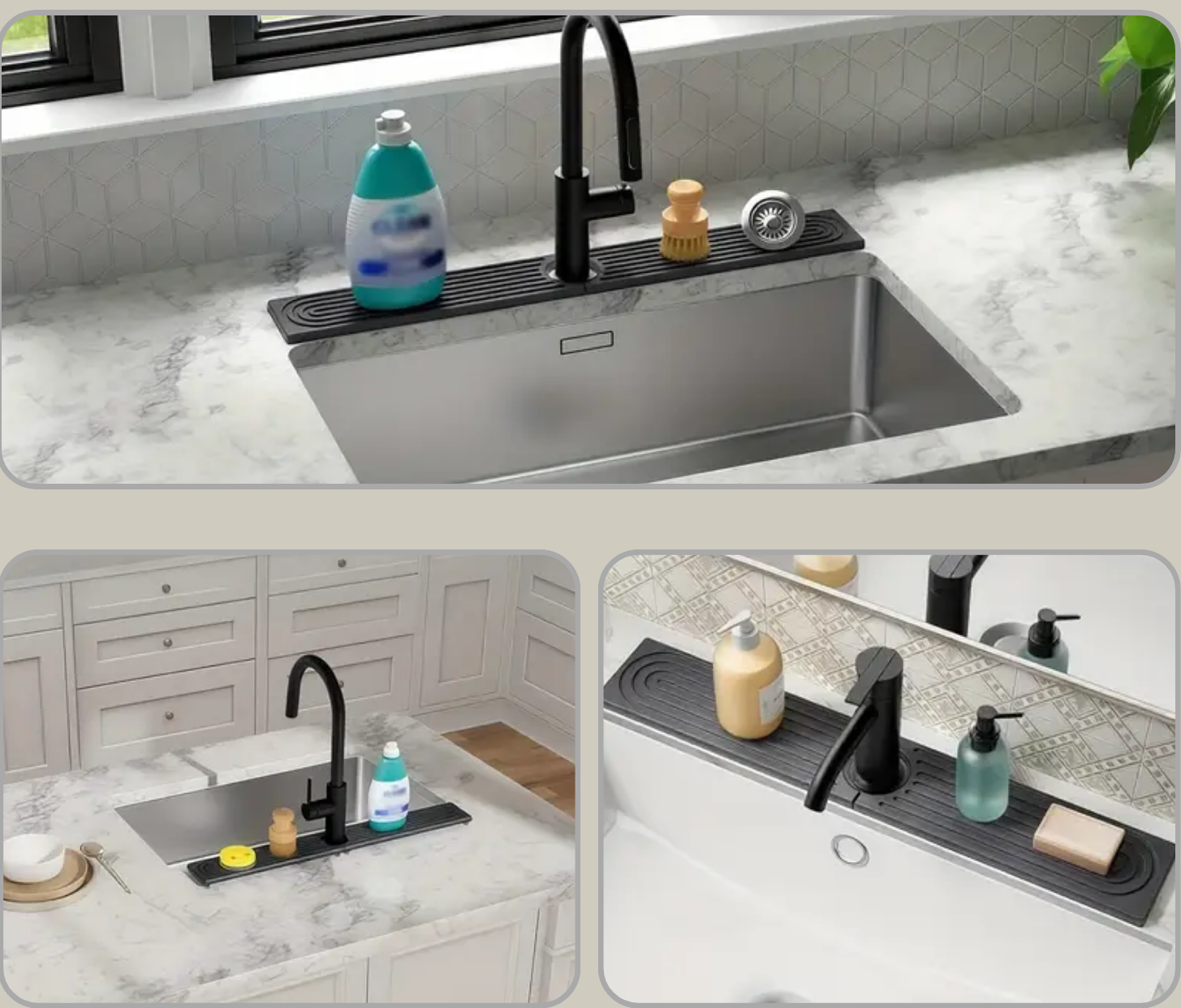 Matte made of diatomaceous earth – absorbent for kitchen and bathroom