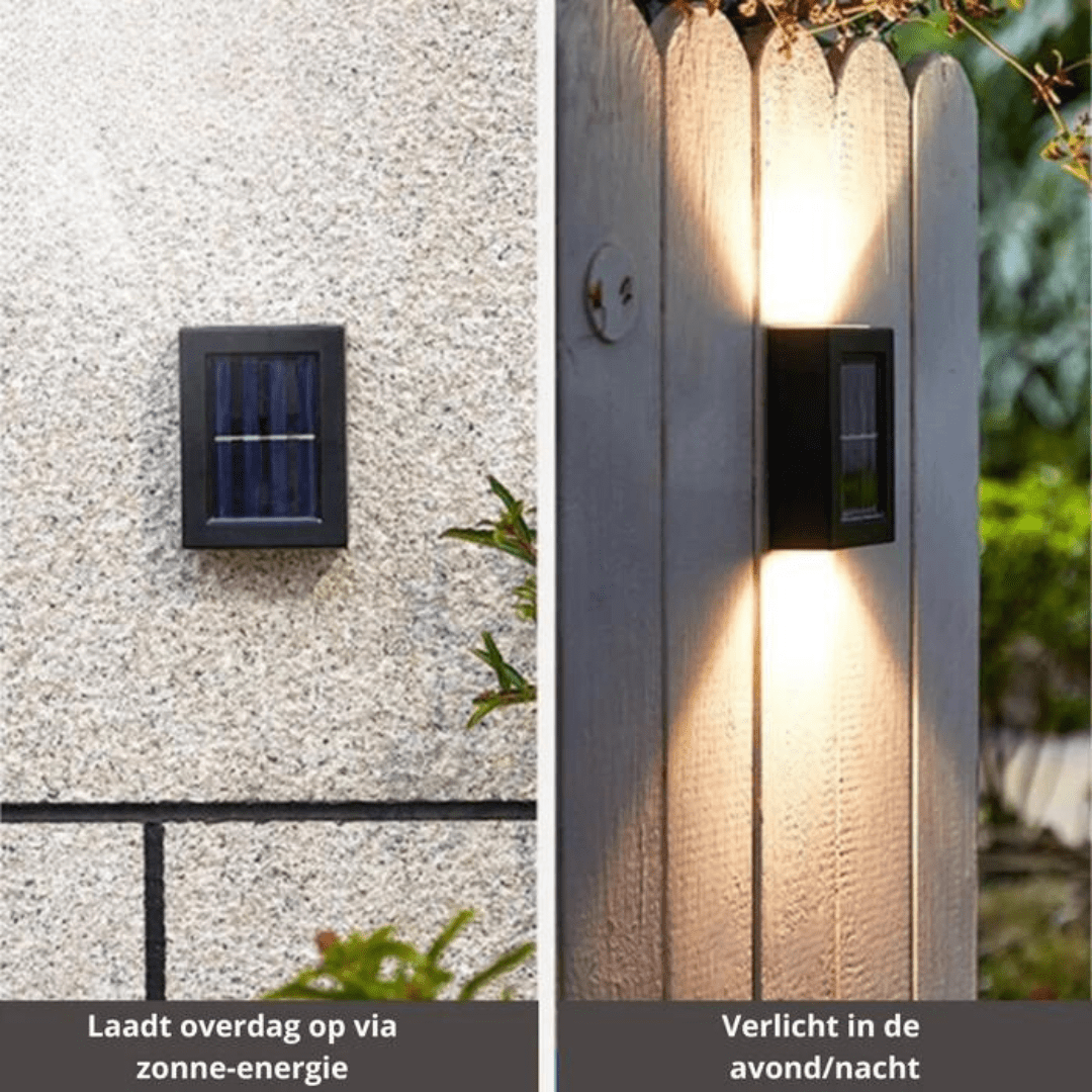 Solar-Wandleuchte LED mit automatischem Sensor (4er-Set)