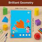 3D-Geometrie Lernbuch für Kinder mit beweglichen Formen