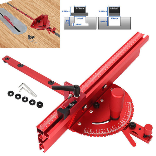 Aluminum Miter Stop with Protractor – Adjustable from 0° to 60°