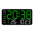 LED wall clock with digital display