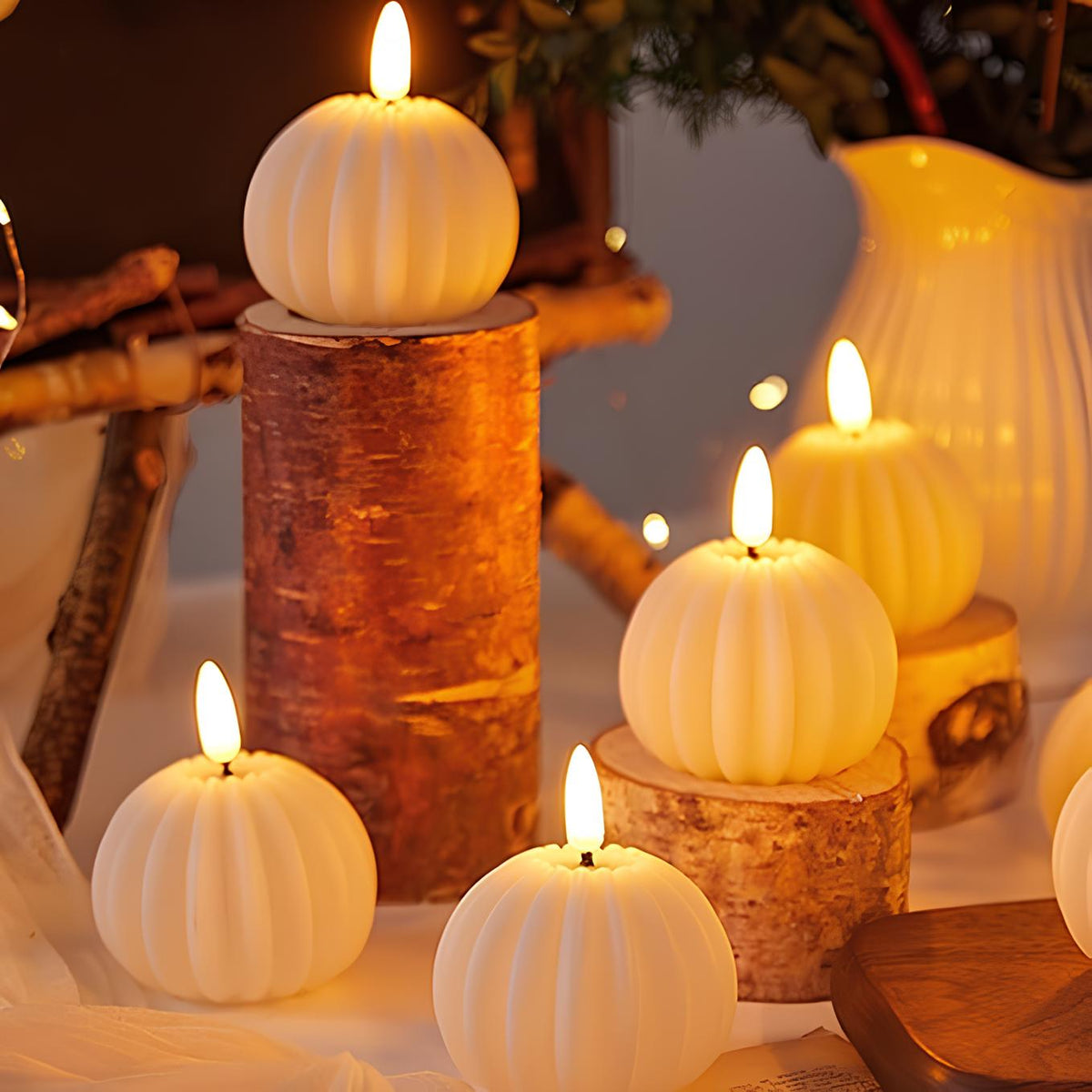 Flameless LED candles with flickering light – 6 designs, sets of 3 to 12 pieces