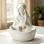 Schmuckschale Madonna Figur aus Harz – Weiß