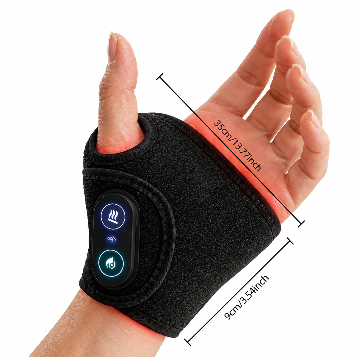 Handgelenk-Therapieband mit Rotlicht-Technologie
