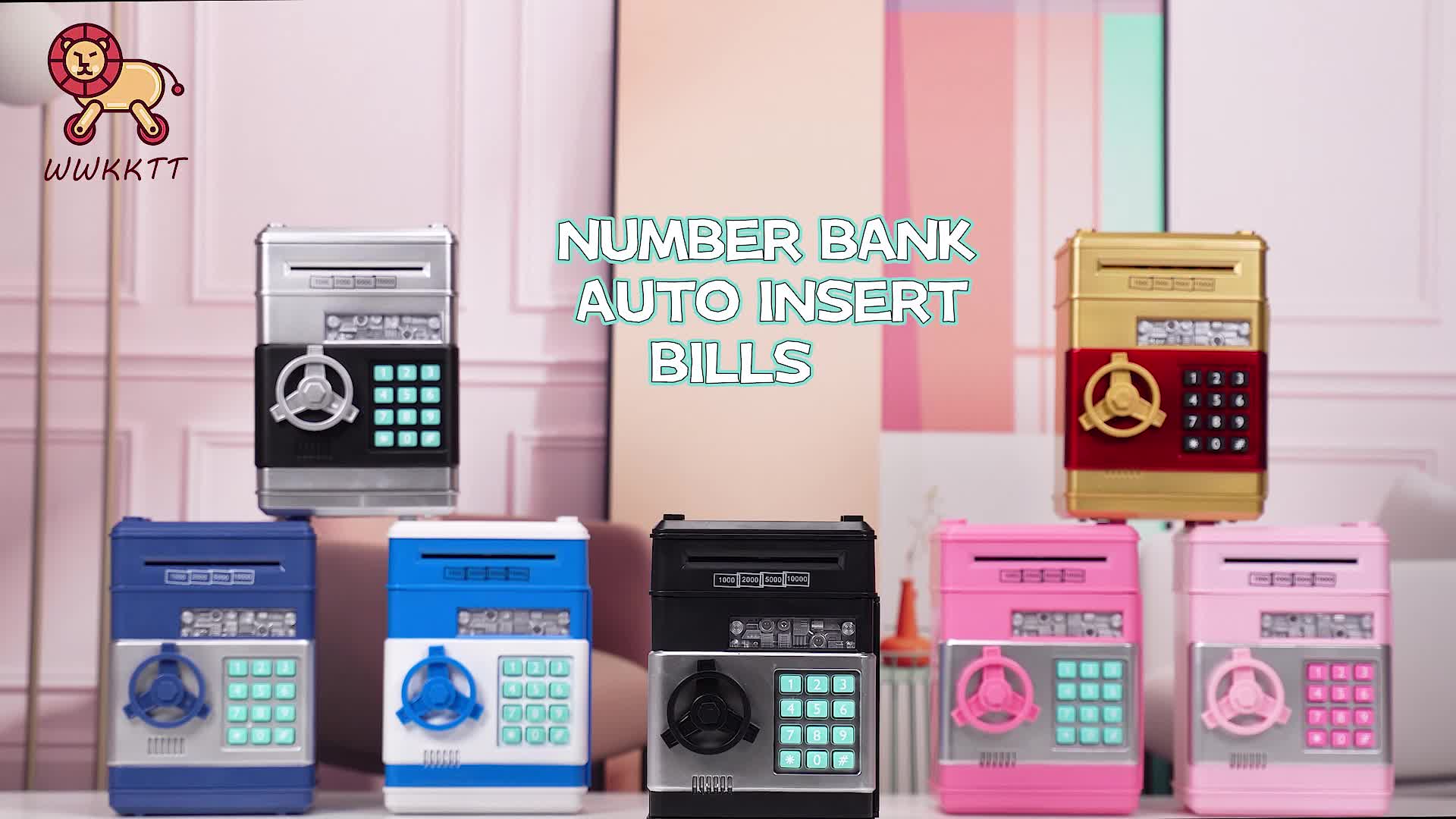 Electronic savings box with code