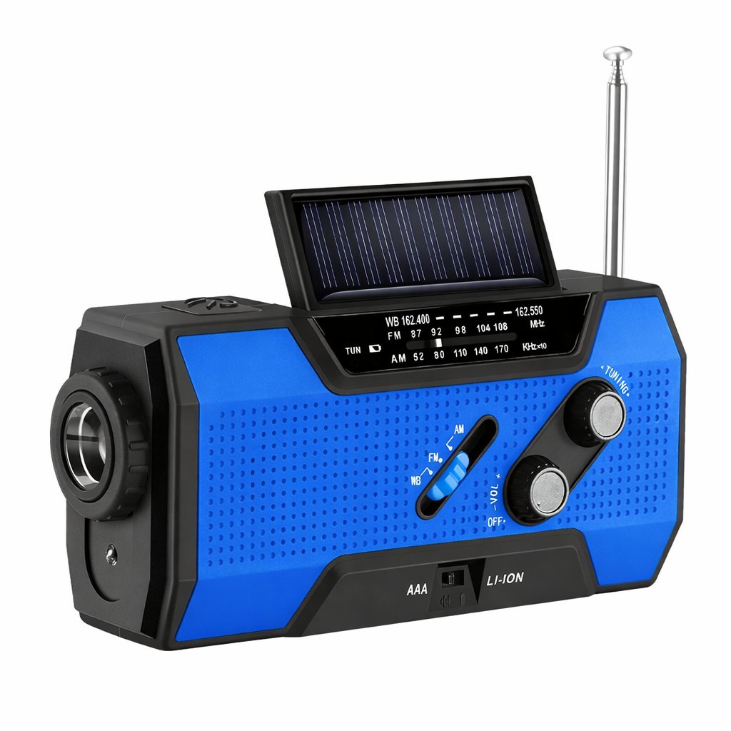 Emergency Radio Solar with Hand Crank and Power Bank