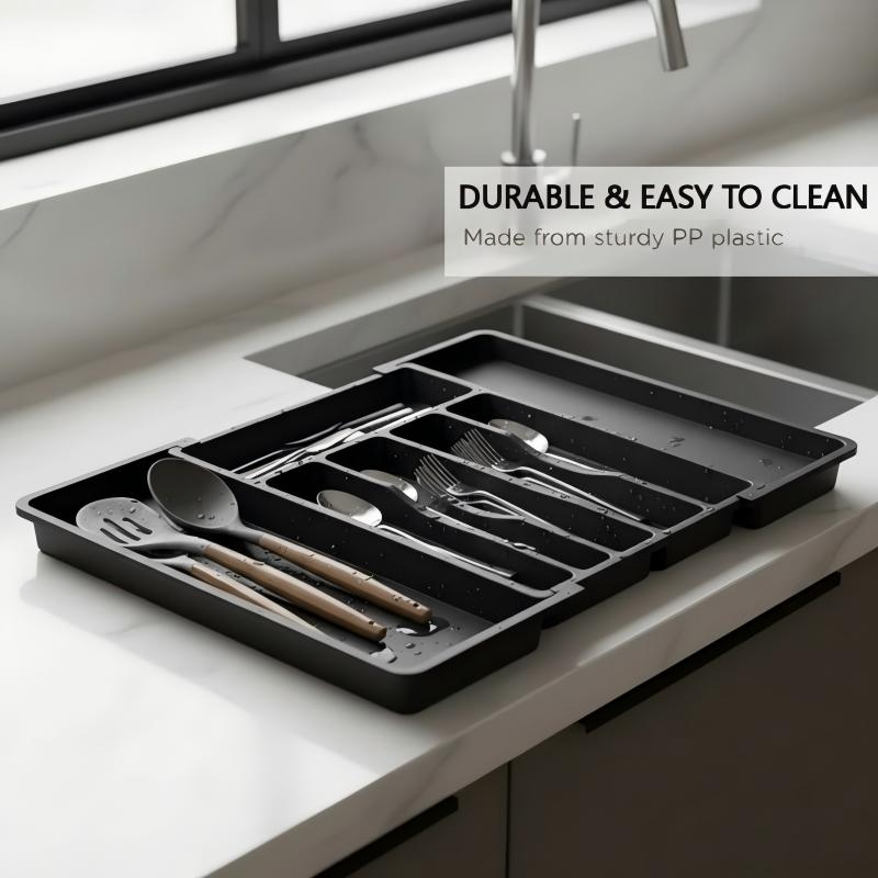 Ausziehbarer Besteck-Schubladenorganizer – Verstellbar 33–57 cm
