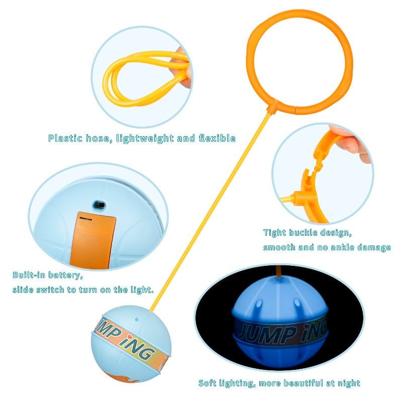 LED ankle ball jump rope with light rope
