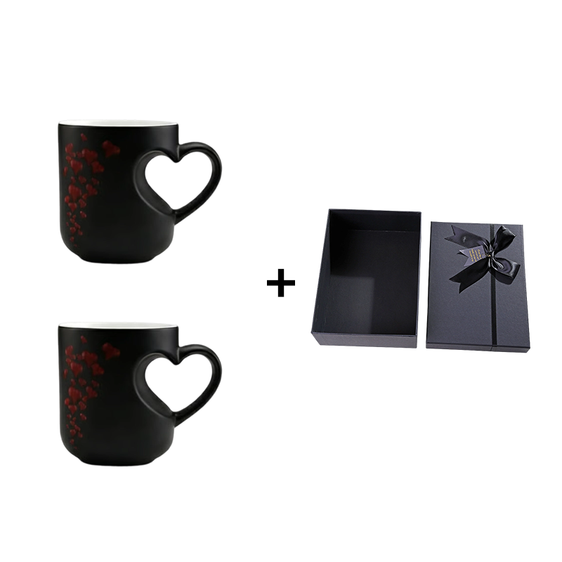 Thermoactive Ceramic Mug Heart Design – Color Change with Heat