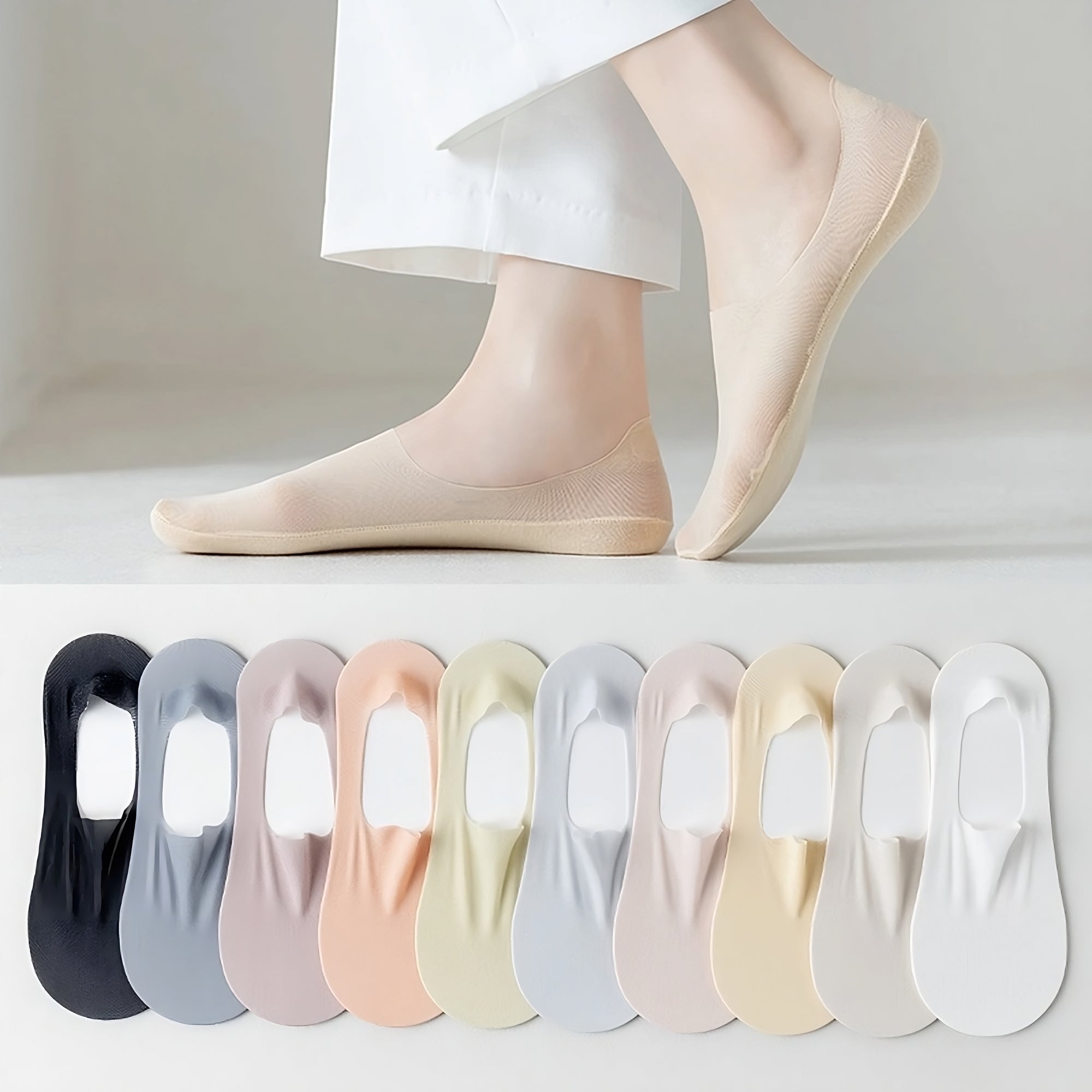 Füßlinge Ice Silk Unsichtbar – Ultra-leicht und atmungsaktiv