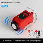 Bicycle light with horn USB rechargeable