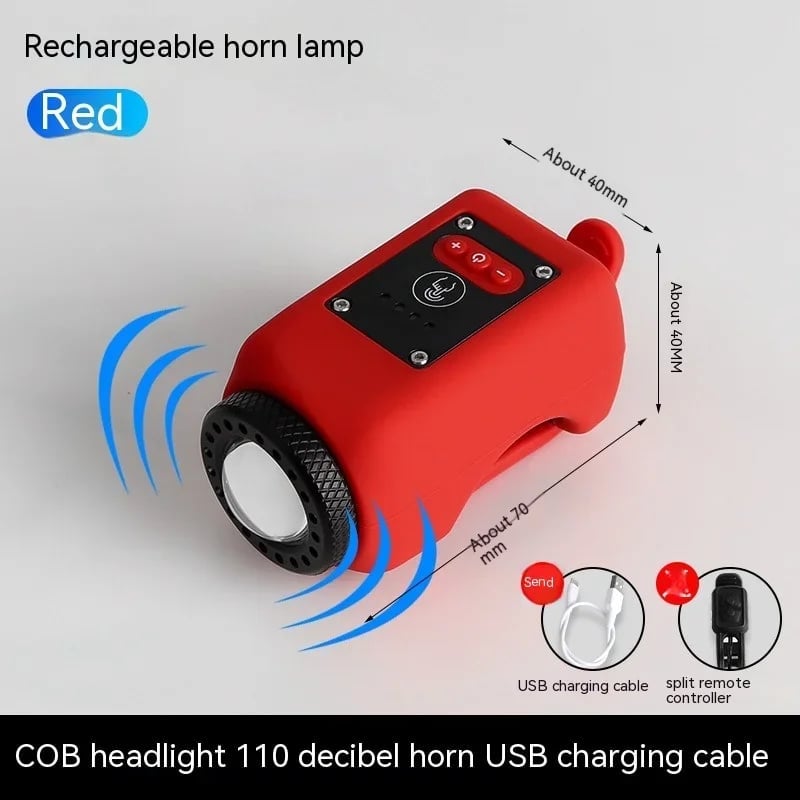 Bicycle light with horn USB rechargeable