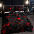 3D Grid Bedding Set with Gaming Design