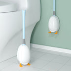 Toilet brush with long handle and soft bristles