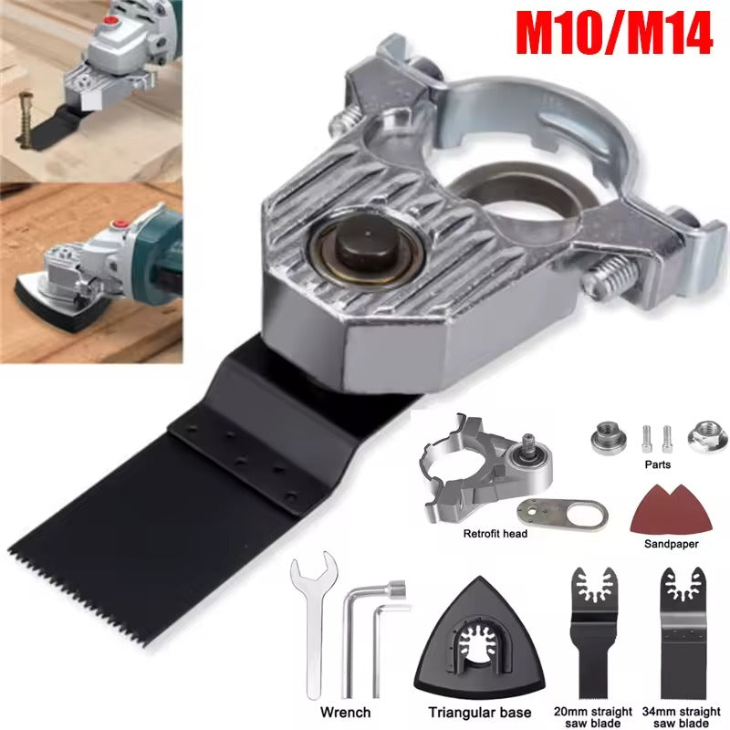 Multitool-Adapter M10/M14 für Winkelschleifer mit Sägeblatt