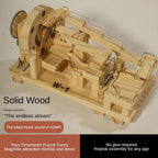 Holz-Kugelbahn Mechanisches Bauspiel mit Zahnrädern