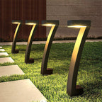 Solar-Wegleuchte 7-Form 46 cm Schwarz – Warmweißes LED-Licht
