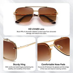 Retro Oversized Sunglasses with UV400 Protection