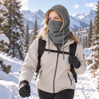 Wintermütze mit Nackenschutz und winddichter Außenschicht