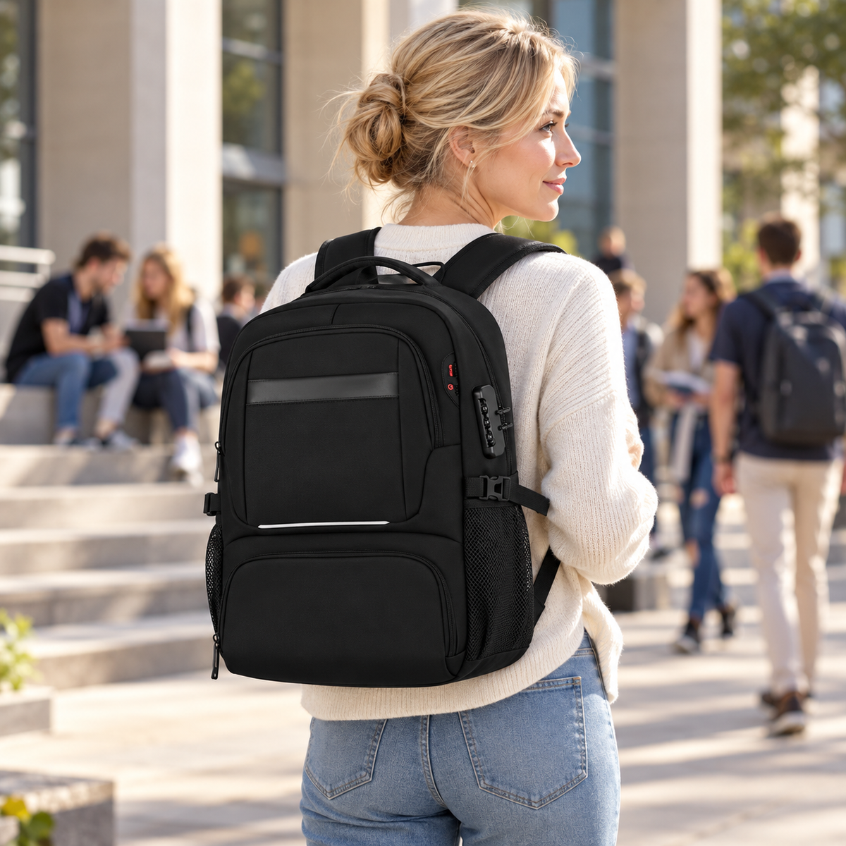 Laptop-Rucksack 17,3 Zoll mit Kühlfach und USB-Anschluss