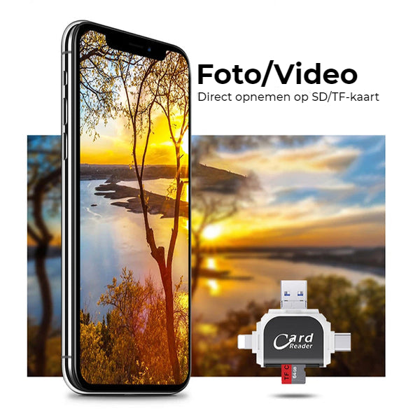 4-in-1 Universal Card Reader for SD and MicroSD Cards