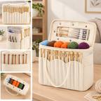 Nadel-Rolltasche Canvas für Strick- und Häkelnadeln