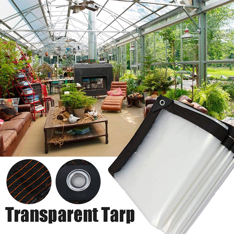 Transparente Schutzplane PE mit Ösen