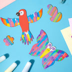 Kratzkunst-Set mit Schaber für bunte Cartoon-Bilder