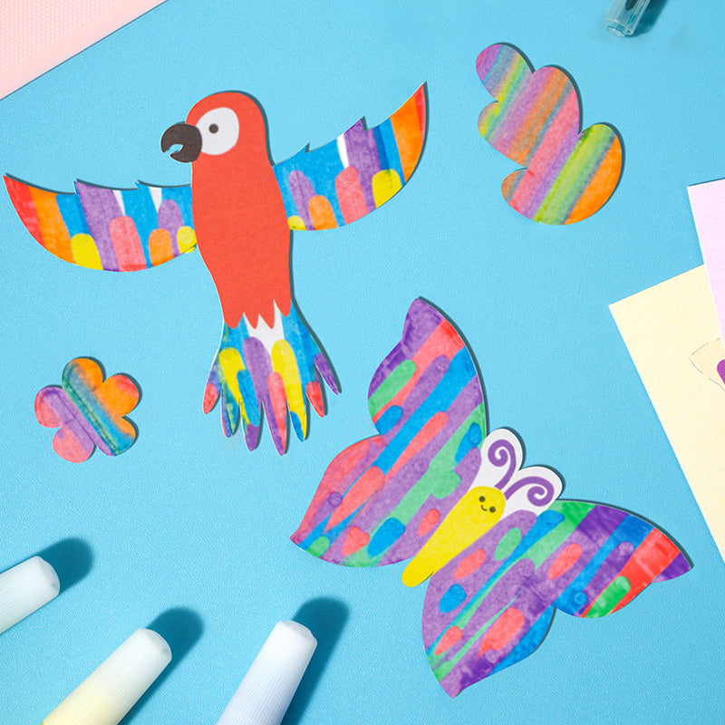 Kratzkunst-Set mit Schaber für bunte Cartoon-Bilder