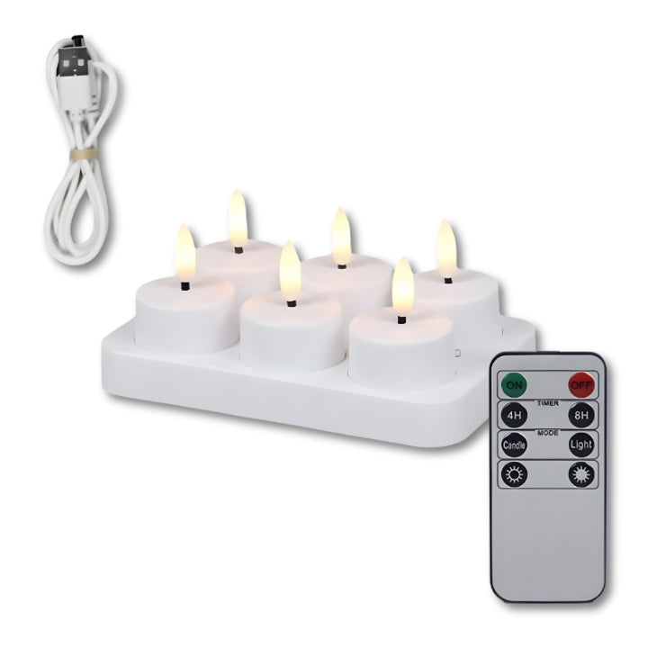 Wiederaufladbare LED-Teelichter