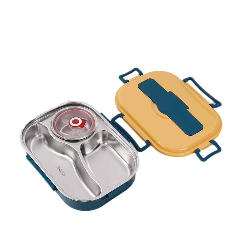 Lunchbox Edelstahl mit 3 oder 4 Fächern