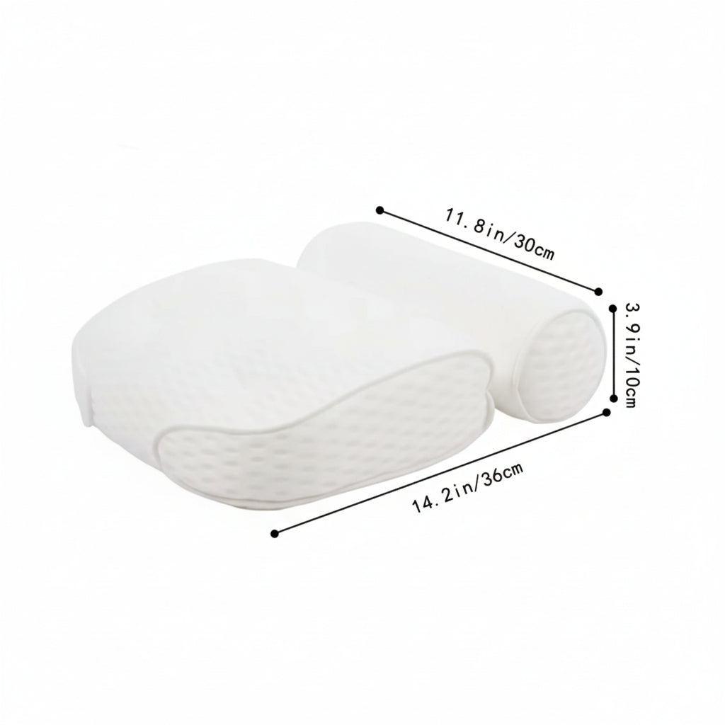 Badekissen mit Nackenstütze – ergonomisch, 38 × 34 cm