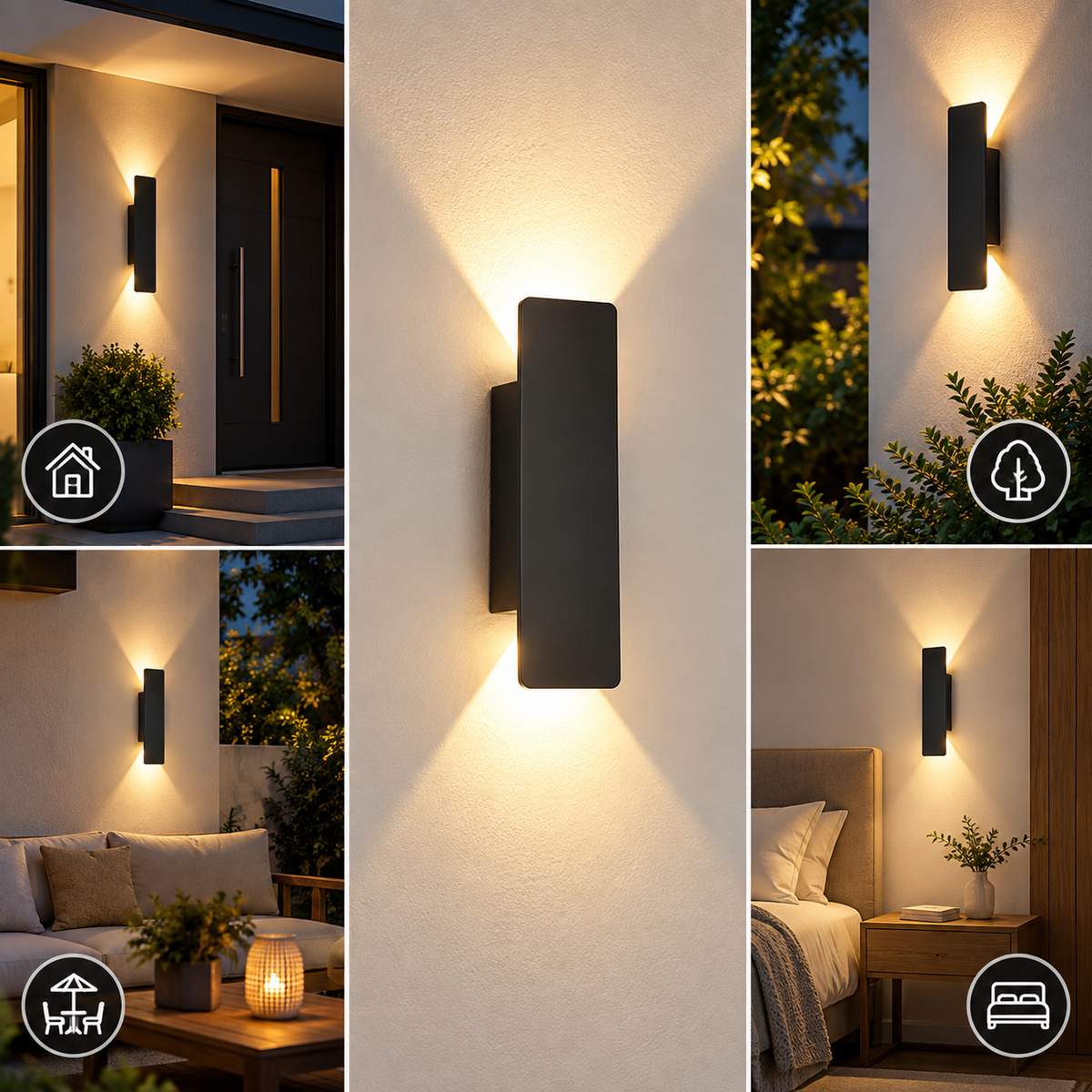 LED-Wandleuchte Aluminium wetterfest – für Innen und Außen