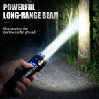 LED-Taschenlampe mit Zoom und Ladeanzeige