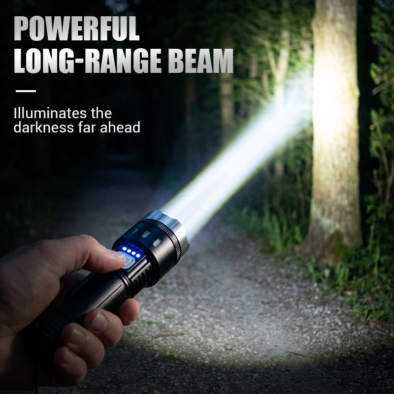 LED-Taschenlampe mit Zoom und Ladeanzeige