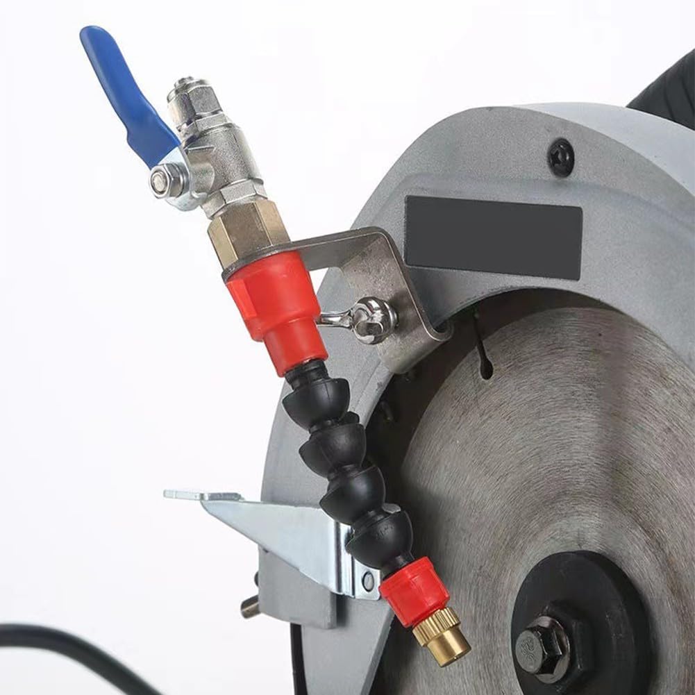 Water spray device for cutting machines – dust protection & cooling during cutting