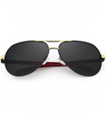 Pilotenbrille UV400 Polarisiert — Blendschutz beim Fahren, Metall-Aviator