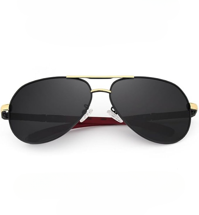 Pilotenbrille UV400 Polarisiert — Blendschutz beim Fahren, Metall-Aviator