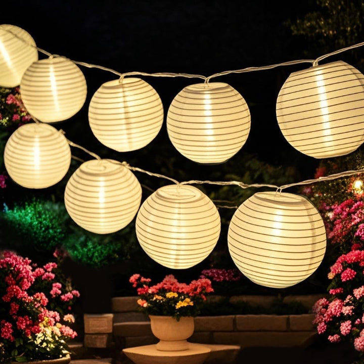 Solar lantern string lights with LED – IP65 waterproof