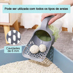 Cat litter scoop with collection container and poop bags