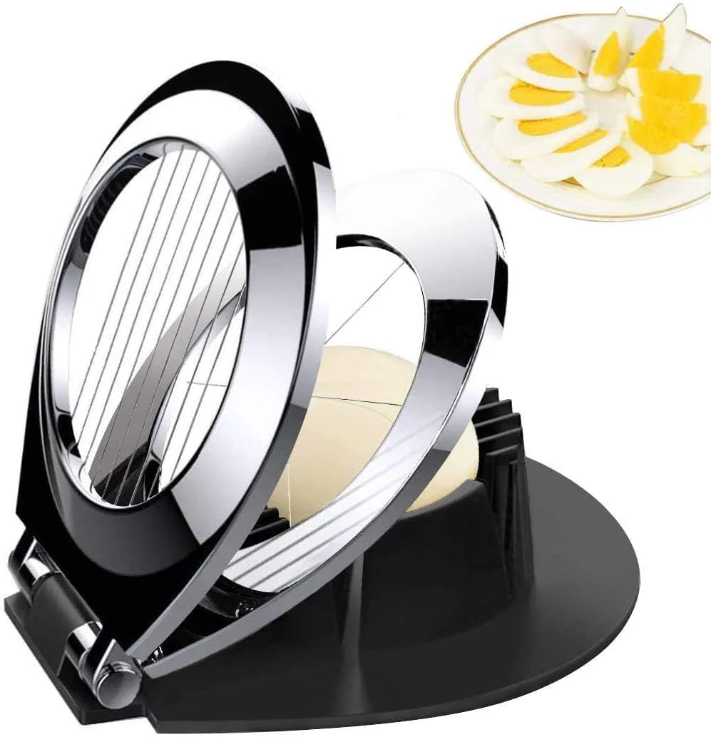 Stainless Steel Egg Slicer – Slices, Halves & Quarters in One