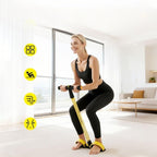 Fitness band sit-up with foot loops