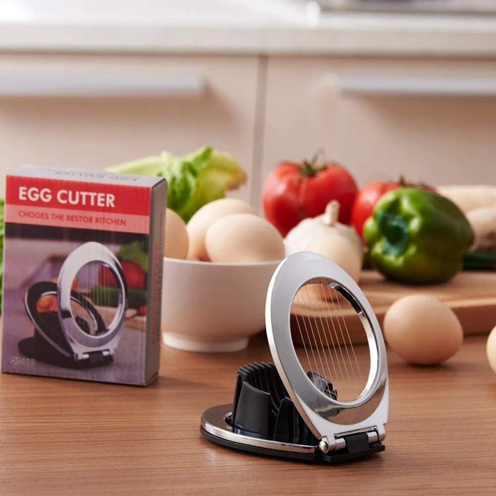 Stainless Steel Egg Slicer – Slices, Halves & Quarters in One