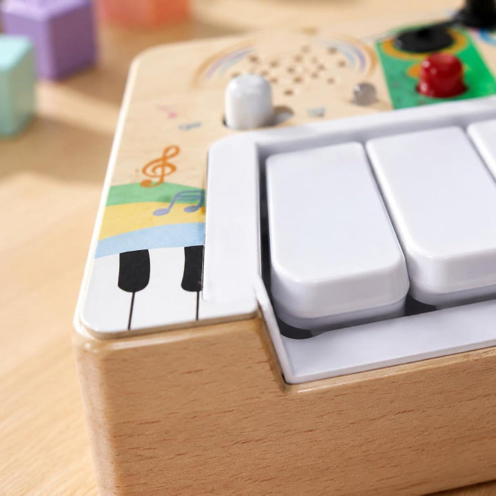 Baby Klavier aus Holz mit Activity-Board, 8 Tasten, Licht & Sound, ab 1 Jahr