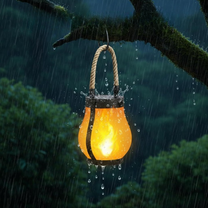 Solar Flame Lantern – LED Flame Effect for Garden, Balcony & Terrace